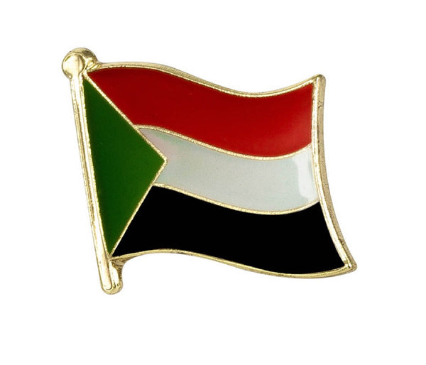 Sudan Flag Lapel Pin 3/4" x 5/8"