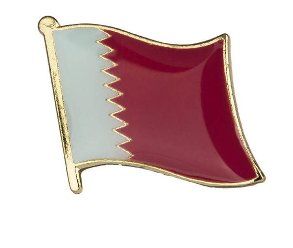 Qatar Flag Lapel Pin 3/4" x 5/8"