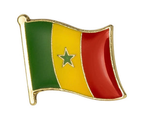 Senegal Flag Lapel Pin 3/4" x 5/8"