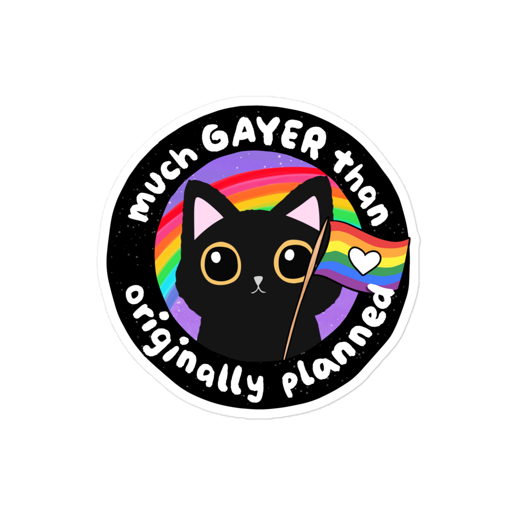 Gayer Cat Bubble-free stickers