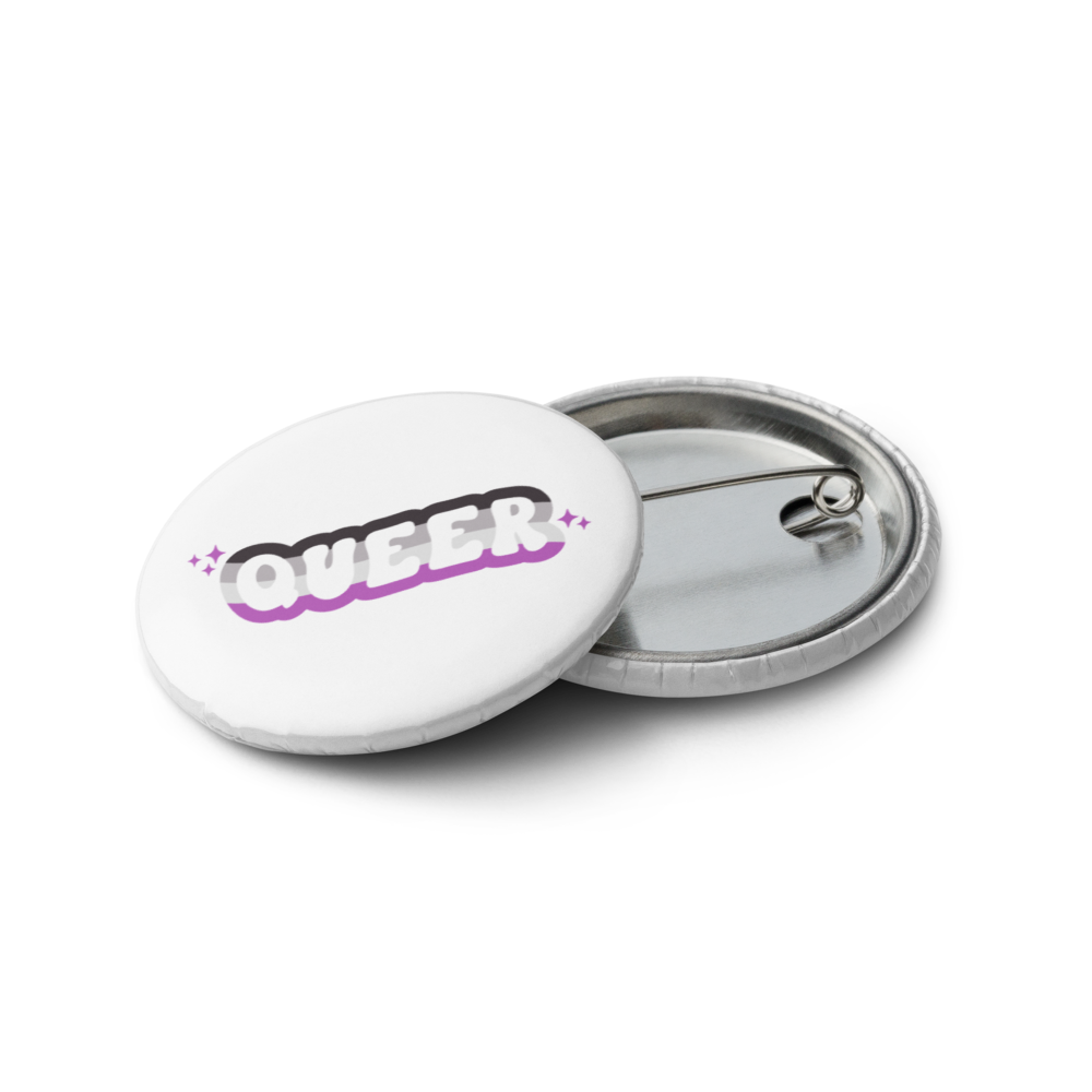 Queer x Asexual Set of 5 pinback buttons