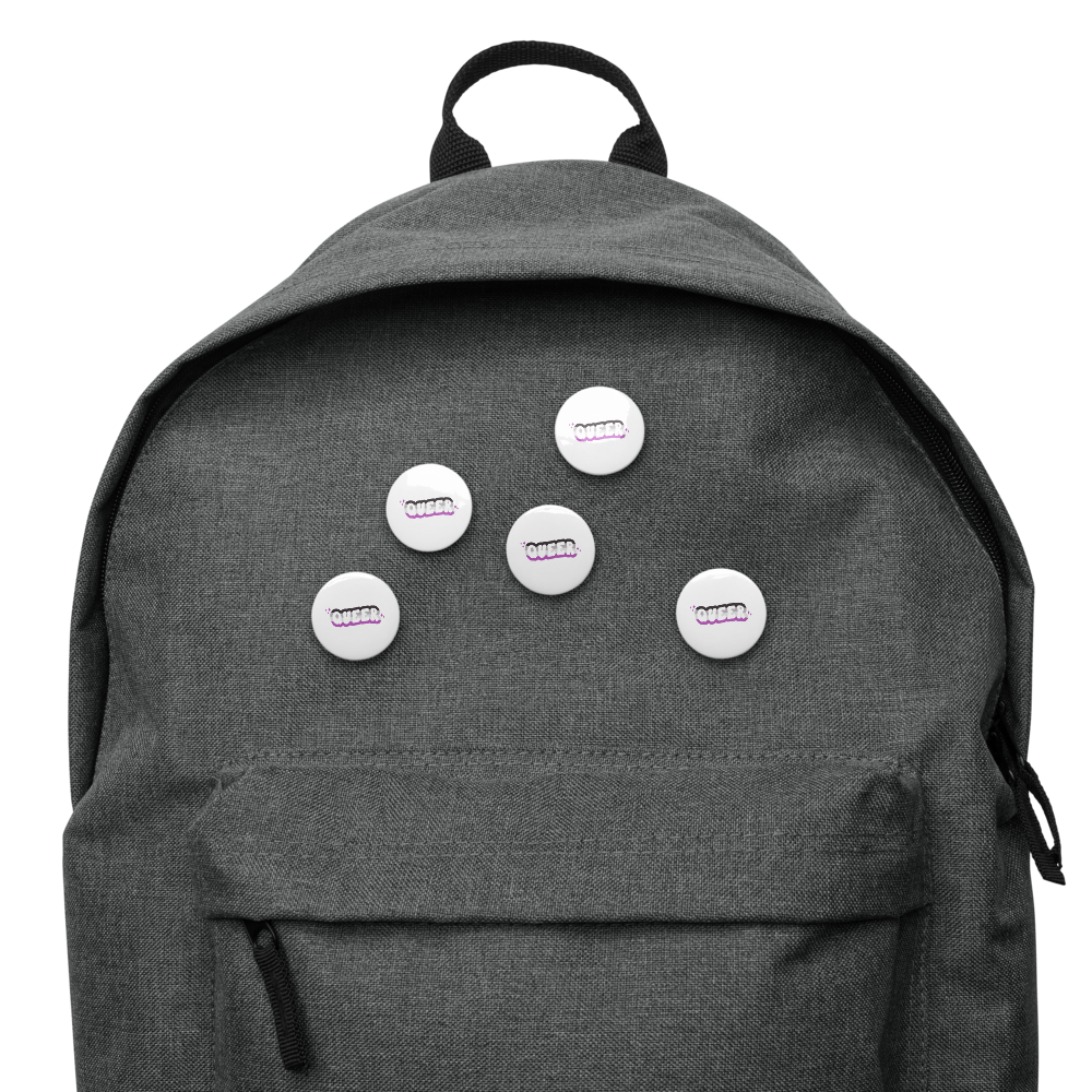 Queer x Asexual Set of 5 pinback buttons