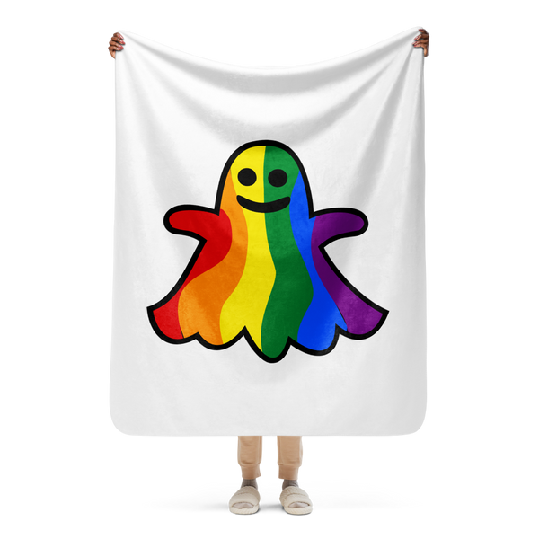 Friendly Ghost Sherpa blanket