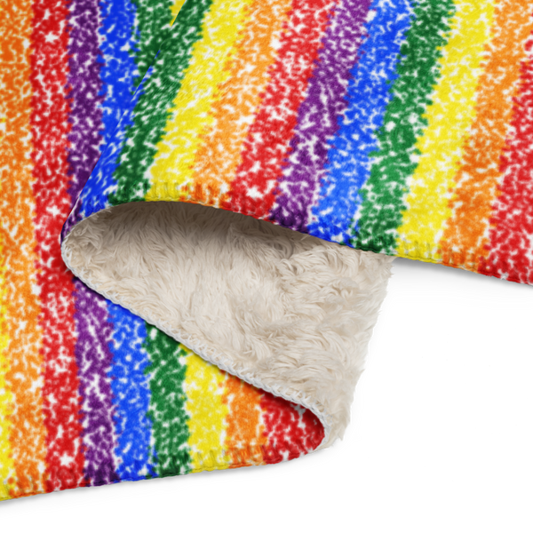 Rainbow Crayons Sherpa blanket