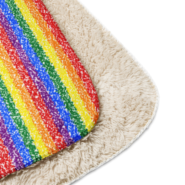 Rainbow Crayons Sherpa blanket