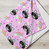 Rainbow Raccoon Throw Blanket