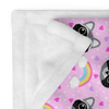 Rainbow Raccoon Throw Blanket