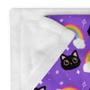 Rainbow Cat Throw Blanket