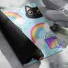 Rainbow Cat with Books Yoga mat