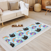 Rainbow Cat with Books Yoga mat