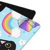 Rainbow Cat with Books Yoga mat