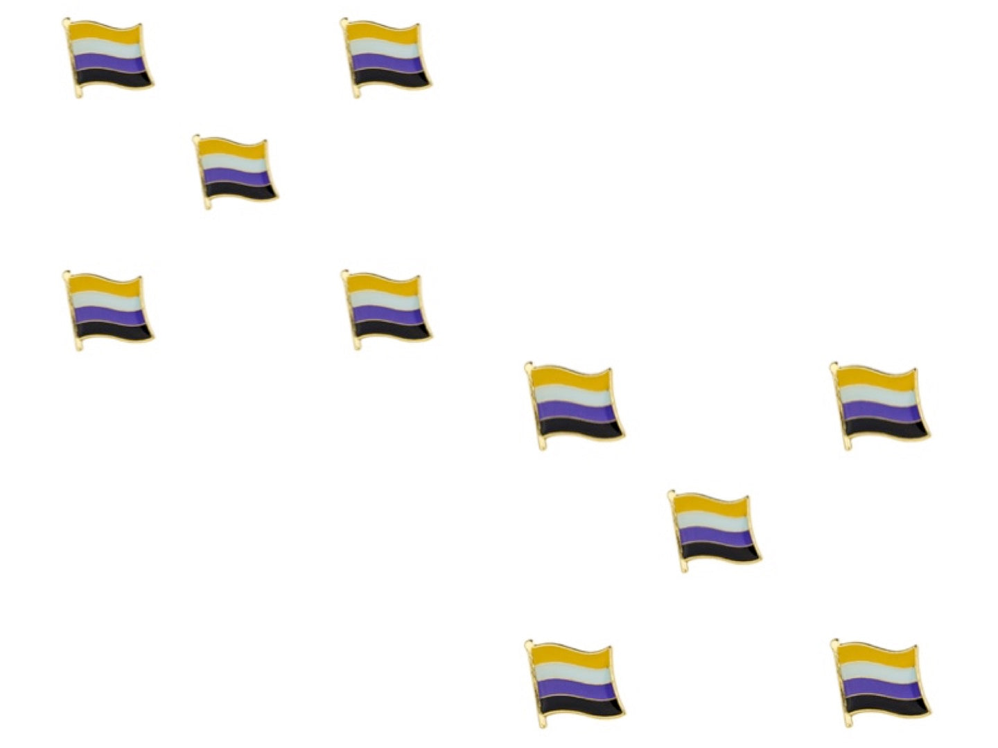 Non-Binary Flag Lapel Pin - 5/8