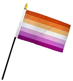 Lesbian Sunset 4" x 6" Single Hand Flag