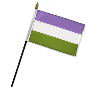 Genderqueer 4" x 6" Single Hand Flag