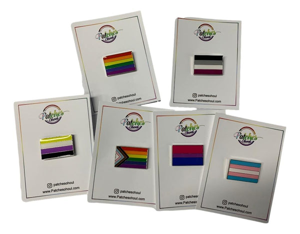 Ally Flag Lapel Pin 1" - Updated Silver