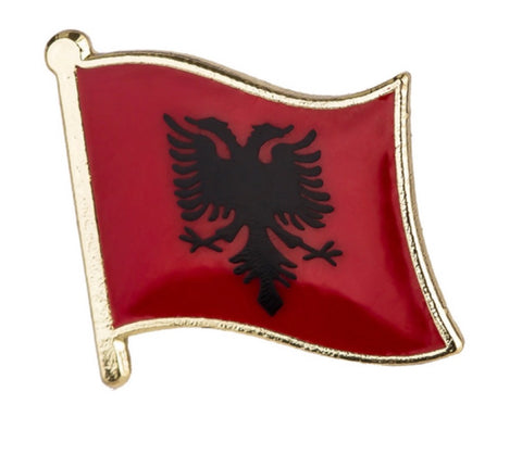 Albania Flag Lapel Pin - 3/4" x 5/8"