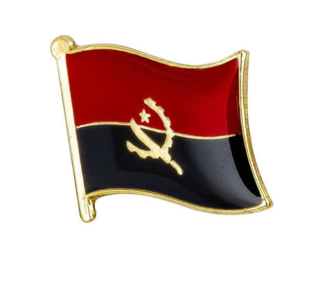 Angola Flag Lapel Pin - 3/4" x 5/8"