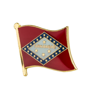 Arkansas Flag Lapel Pin 3/4" x 5/8"
