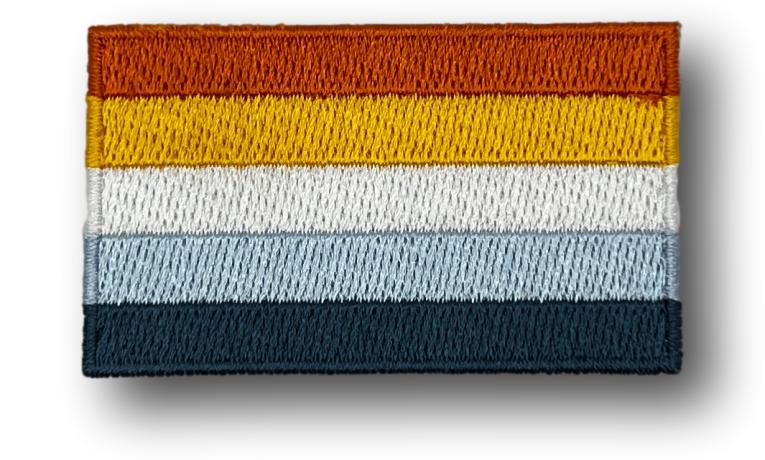 Aroace Flag Iron On Patch 2.5" x 1.5" (inches)
