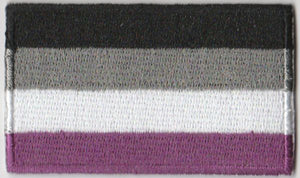 Asexual Flag Iron On Patch 2.5" x 1.5"