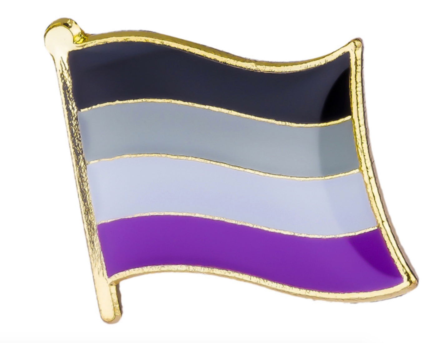 Asexual Flag Lapel Pin 3/4" x 5/8