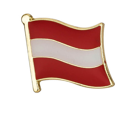 Austria Flag Lapel Pin - 3/4" x 5/8"