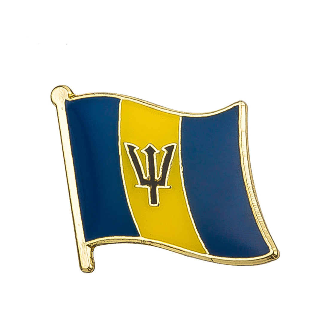 Barbados Flag Lapel Pin - 3/4" x 5/8"