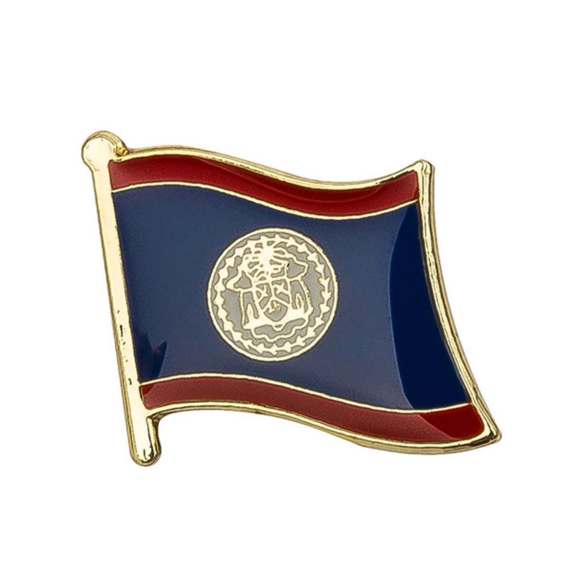 Belize Flag Lapel Pin - 3/4" x 5/8"