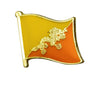 Bhutan Flag Lapel Pin - 5/8" x 5/8"