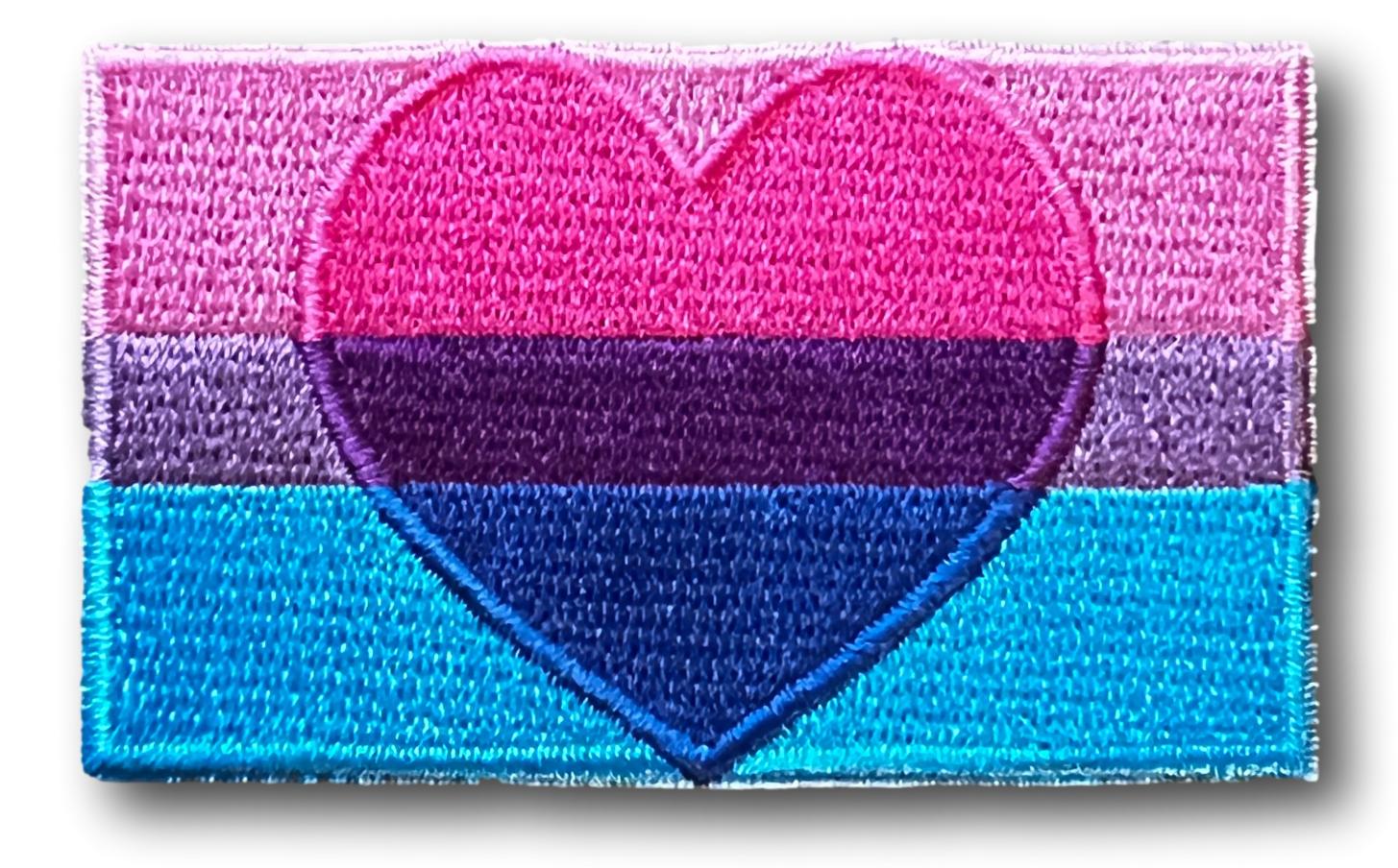 Biromantic Flag Iron On Patch 2.5" x 1.5" (inches)
