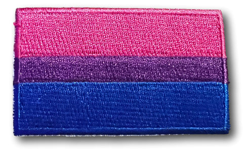 Bisexual Flag Iron On Patch 2.5" x 1.5"