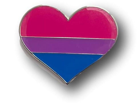 Bisexual Heart Lapel Pin 1" x 1"