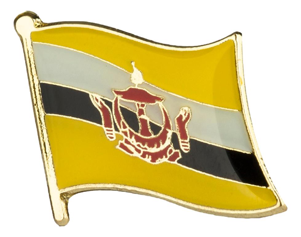 Brunei Flag Lapel Pin - 3/4" x 5/8"