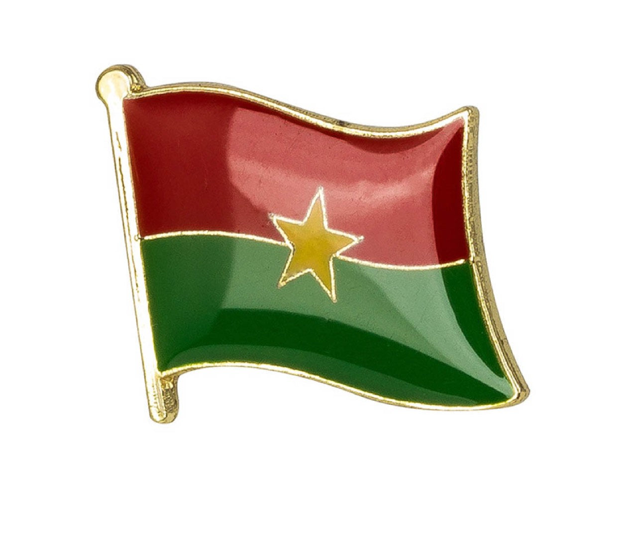 Burkina Faso Flag Lapel Pin - 3/4" x 5/8"