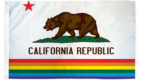 California Pride Flag 3' x 5' Rainbow or Non-Binary