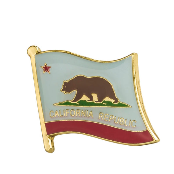 California Flag Lapel Pin 5/8" x 5/8"