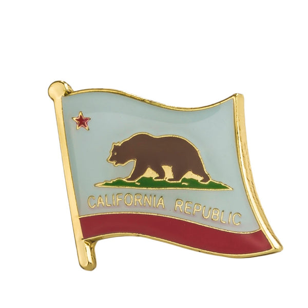 California Flag Lapel Pin 3/4" x 5/8"