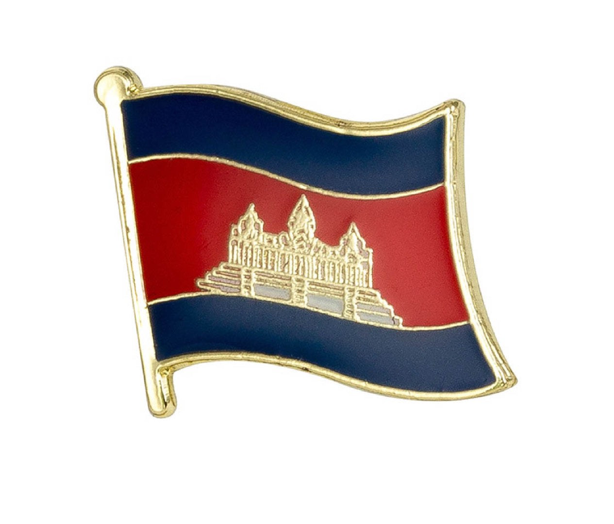 Cambodia Flag Lapel Pin - 3/4" x 5/8"