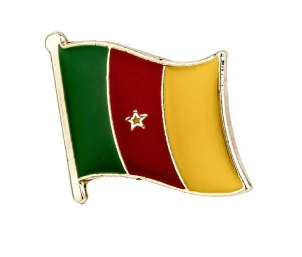 Cameroon Flag Lapel Pin - 3/4" x 5/8"