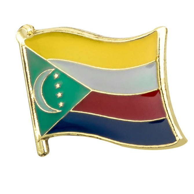 Comoros Flag Lapel Pin - 3/4" x 5/8"