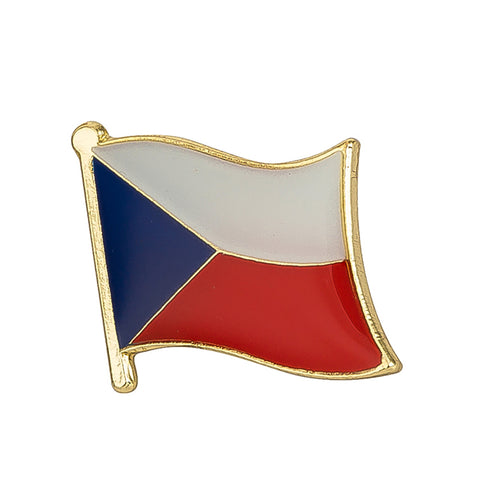 Czech Republic Flag Lapel Pin - 3/4" x 5/8"