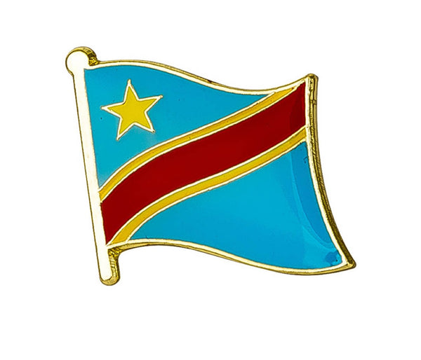 Democratic Republic of the Congo Flag Lapel Pin - 3/4" x 5/8"