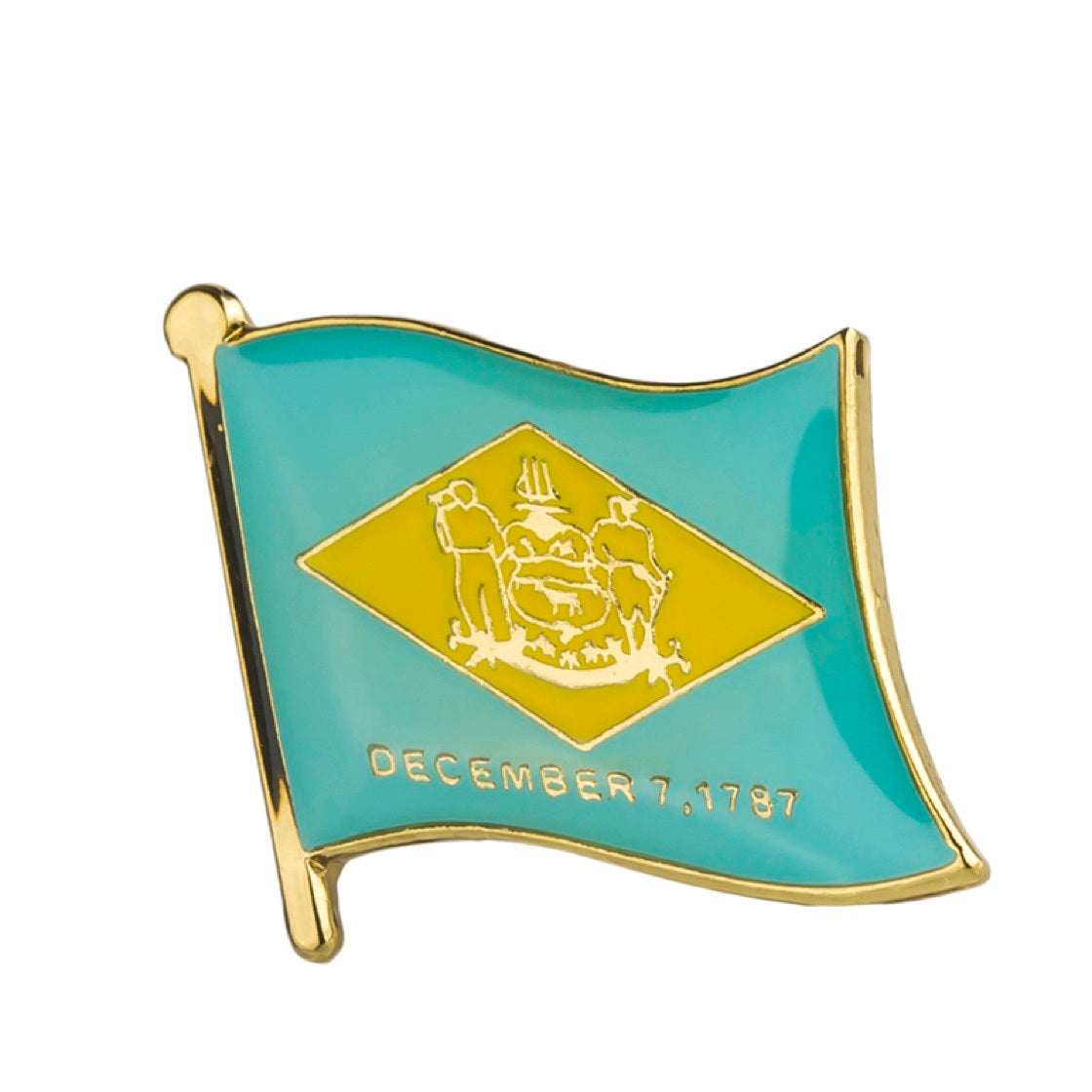 Delaware Flag Lapel Pin 5/8