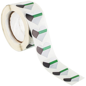 Demiromantic Pride Heart Stickers * 500 Per Roll (1" x 1")