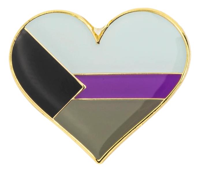 Demisexual Heart Lapel Pin 1