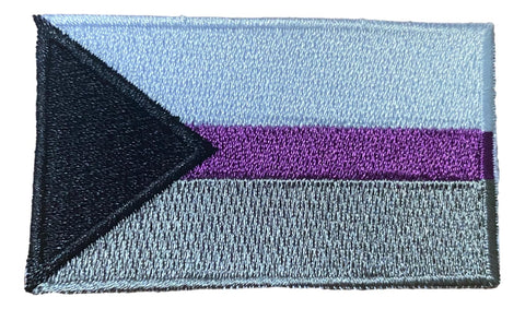 Demisexual Flag Iron On Patch 2.5" x 1.5"