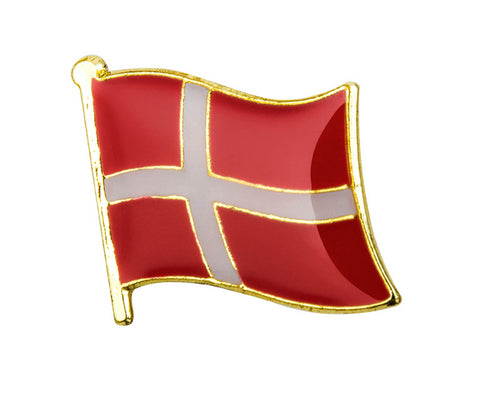 Denmark Flag Lapel Pin - 3/4" x 5/8"