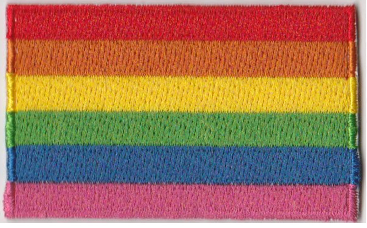 Rainbow Flag Iron On Patch 2.5