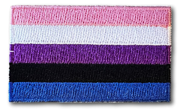 Genderfluid Flag Iron On Patch 2.5" x 1.5"
