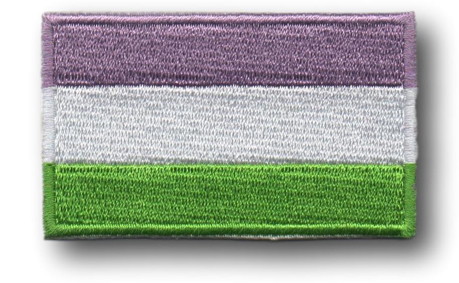 Genderqueer Flag Iron On Patch 2.5